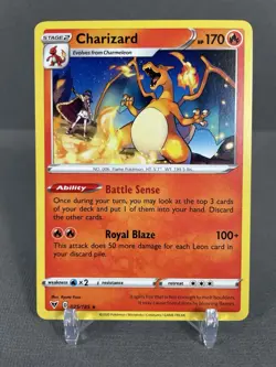 Charizard 025/185 Non Holo Rare Sword & Shield Vivid Voltage Pokemon Card NM - Image 2