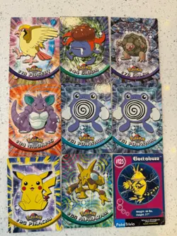 Pokemon Topps Trading Card Bundle lot Cards Vintage 1999 As Pictured Pokemon x9 - Image 1