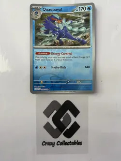 Pokemon Cards Quaquaval 054/198 Scarlet And Violet Reverse Holo Mint Card - Image 1