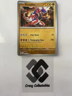 Pokemon Cards Koraidon 124/198 Scarlet And Violet Reverse Holo Mint Card - Image 1