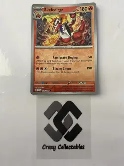 Pokemon Cards Skeledirge 038/198 Scarlet And Violet Reverse Holo Mint Card - Image 1