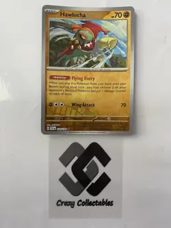 Pokemon Cards Hawlucha 118/198 Scarlet And Violet Reverse Holo Mint Card - Image 1