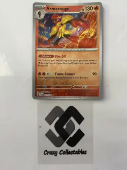 Pokemon Cards Armarouge 041/198 Scarlet And Violet Reverse Holo Mint Card - Image 1