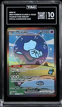 2024 Pokemon Paldean Fates Mew SIR #232 TAG 10 GEM MINT - Image 1