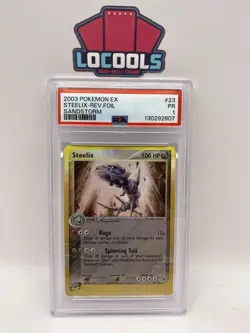 2003 Pokemon Ex #23 Steelix Reverse Foil PR Sandstorm PSA 1 - Image 1