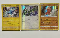 Pokemon Thundurus Tornadus & Landorus Holo Set 2023 SWSH Fusion Strike NM - Image 1