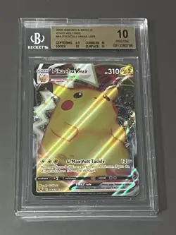 BGS PRISTINE 10 2020 Pokemon Swsh Vivid Voltage Full Art/Pikachu Vmax #44 - Image 1