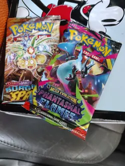 Pokemon Mega Evolution Phantasmal Flames Sealed 5 Single Packs sold as Set - Image 1