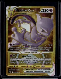 Pokemon TCG Mewtwo Vstar 86/078 Pokemon Go Secret NM - Image 1