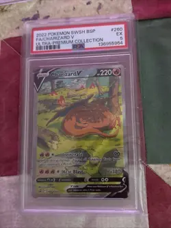 2022 Pokemon SWSH BSP FA/Charizard V #260 Ultra Premium Coll. PSA 5 - Image 1