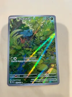 Pokemon TCG Illustration Rare Bulbasaur #166/165 Scarlet And Violet 151 166/165 - Image 1