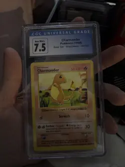 Charmander Pokemon 1999 Base Set Shadowless 46/102 CGC 7.5 Near Mint + - Image 1