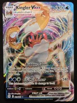 Kingler VMAX 029/172 SWSH Brilliant Stars Full Art Ultra Rare Holo Pokemon NM - Image 1
