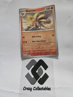 Pokemon Cards Ninetales 029/197 Reverse Holo Obsidian Flames Mint Cards - Image 1