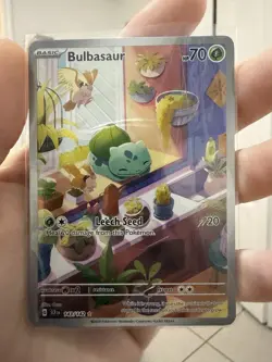 Pokemon TCG Bulbasaur Stellar Crown Illustration Card 143/142 - Image 1