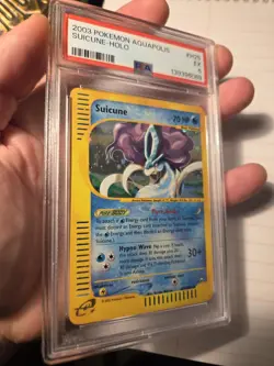 Pokemon TCG Suicune H25/H32 Holo Rare Card Aquapolis E Reader 2003 PSA 5 EX - Image 2