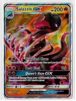 Salazzle GX - 25/147 - Pokemon Burning Shadows Sun & Moon Ultra Rare Card NM - Image 1