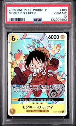 PSA 10 Monkey D. Luffy OP07-109 500 Years In The Future Japanese ONE PIECE Card - Image 1