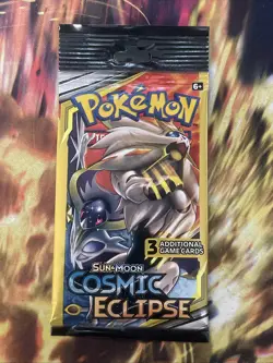 Pokemon Trading Card Game Sun & Moon Cosmic Eclipse Booster 3 Card Pack NEW 820650805899 - Image 1