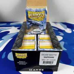 Dragon Shield Matte Sapphire 10 PACK DISPLAY BOX Standard Size Sleeves 100ct - Image 1