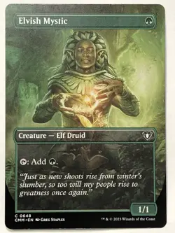 MTG TCG - Elvish Mystic 0648 Borderless CMM - NM (Free Shipping $5+) - Image 1
