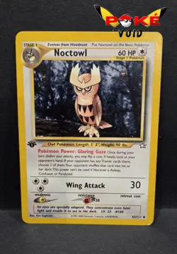 Pokemon First Edition 42/111 Noctowl Neo Genesis LP - Image 1