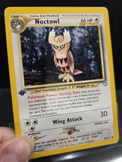 Pokemon First Edition 42/111 Noctowl Neo Genesis LP - Image 2