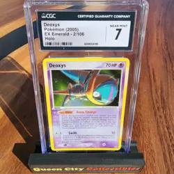 CGC 7 Near Mint Deoxys HOLO Pokemon 2005 EX Emerald - 2/106 - Image 1