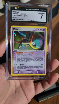 CGC 7 Near Mint Deoxys HOLO Pokemon 2005 EX Emerald - 2/106 - Image 2