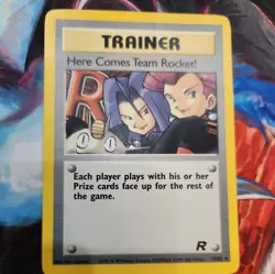 Pokemon TCG Here Comes Team Rocket! 15/82 Team Rocket 1999-2000 WOTC Holo LP - Image 1