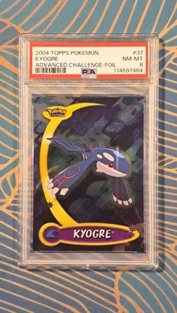 2004 Topps Pokemon Advanced Challenge Kyogre #37 Foil PSA 8 - Image 1