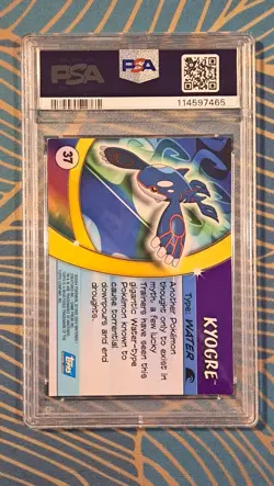 2004 Topps Pokemon Advanced Challenge Kyogre #37 Foil PSA 8 - Image 4
