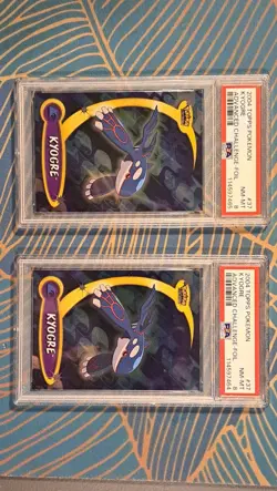 2004 Topps Pokemon Advanced Challenge Kyogre #37 Foil PSA 8 - Image 5