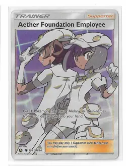 Aether Foundation Employee SV81/SV94 Hidden Fates Shiny Vault Pokemon TCG NM - Image 1