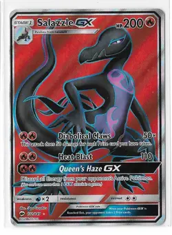 Salazzle GX 132/147 Burning Shadows Sun & Moon S&M Full Art FA Pokemon TCG NM - Image 1
