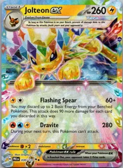 Pokemon TCG Jolteon ex - Double Rare SV: Prismatic Evolutions 030/131 LP - Image 1