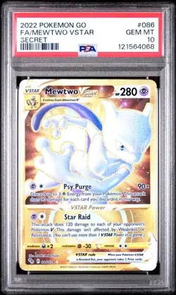 Mewtwo VSTAR (Secret) 086/078 Pokemon GO Holo PSA 10 - Image 1