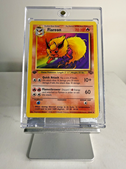 Pokemon TCG Flareon 1st Edition Non-Holo Jungle (1999) 19/64 WOTC Condition MP - Image 1