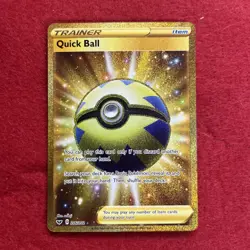 Quick Ball 216/202 NM Pokemon Card TCG Gold Near mint See pics - Image 1
