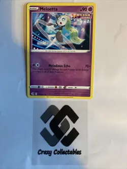 Pokemon Cards Meloetta 124/264 Fusion Strike Non Holo Rare Mint Condition Card - Image 1