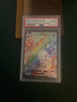 Pokemon TCG Charizard VMAX Champion's Path Holo Secret Rare Card 074/073 PSA 10 - Image 1