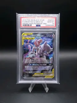 Mewtwo & Mew GX SM191 PSA 10 Alternate Alt Art Promo Tag Team Pokemon Card EN - Image 1