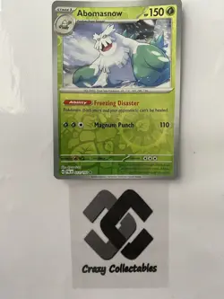 Pokemon Cards Abomasnow 011/193 SV Paldea Evolved Reverse Holo Mint Card - Image 1