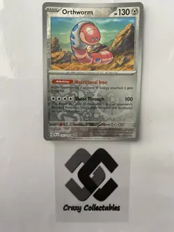 Pokemon Cards Orthworm 151/193 SV Paldea Evolved Reverse Holo Mint Card - Image 1