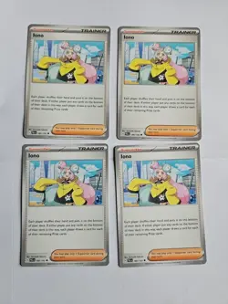 Pokemon Cards Iono 185/193 4x Card Playset Paldea Evolved Mint Card - Image 1