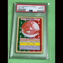 PSA 10 Voltorb Topsun 100 Green Back 1997 Pokemon Card Japanese GEM MT Japan - Image 1