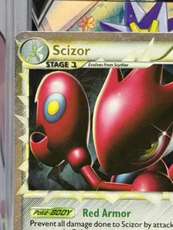 💥 Scizor PRIME 84/90 HGSS Undaunted Ultra Rare Holo Pokemon TCG Card 2010 - Image 3
