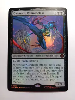 Magic the Gathering Gwenom Remorseless Promo P 0286 Foil MTG Card Marvel's SPM - Image 2