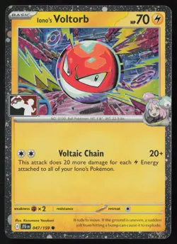 Pokemon Iono's Voltorb 047/159 Prize Pack Series Cards Cosmo Holo Pack Fresh NM - Image 1