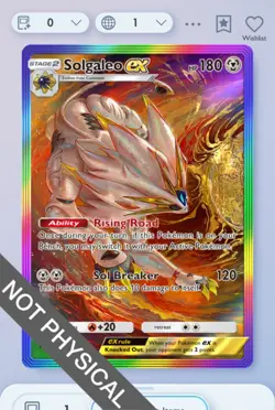 Pokemon TCG POCKET - Solgaleo Rainbow Rare 2⭐, Celestial Guardians, English - Image 1